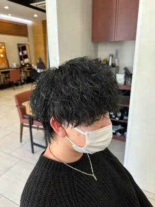 パーマ メンズ メンズカット/ フェザーパーマ/げんのヘアスタイル
