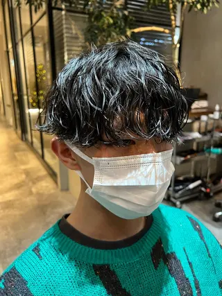 ショート パーマ メンズ 波巻きスパイラルパー マ/シャドウパーマ駿のヘアスタイル