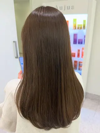 ロング カラー パーマ ヘアアレンジ メンズ 透明感カラー／ 新潟万代/池野里衣のヘアスタイル