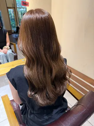 ロング 中村未夢🤍ブリーチ なしダブルカラー🤍のヘアスタイル
