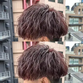 カラー パーマ メンズ 梅田中崎町メンズ 美容師ユースケのヘアスタイル