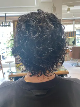 ショート カラー パーマ ヘアアレンジ メンズ メンズパーマの巨匠 鈴木純のヘアスタイル