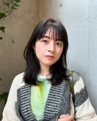ミディアム カラー 似合わせカット /パーマ岡本淳平のヘアスタイル