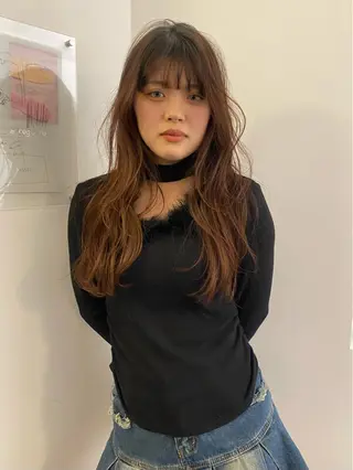 ロング shuri/yew/ カラーモデル/矢場町のヘアスタイル