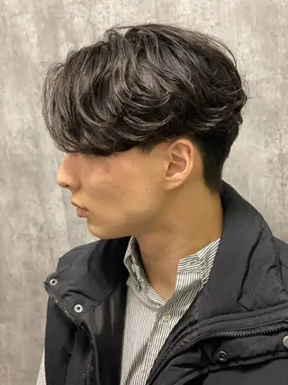 ショート パーマ メンズ 浅見 天翔のヘアスタイル