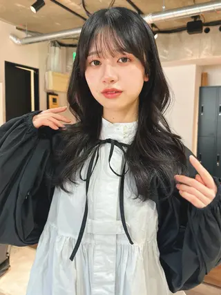 ロング カラー パーマ kazuki【顔周り ×レイヤーカット】のヘアスタイル