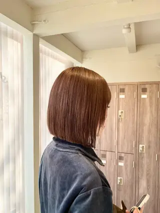 ミディアム ぱつボブ/ ショート/YUKIのヘアスタイル