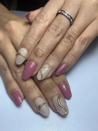 セミロング shandy nailのネイルデザイン