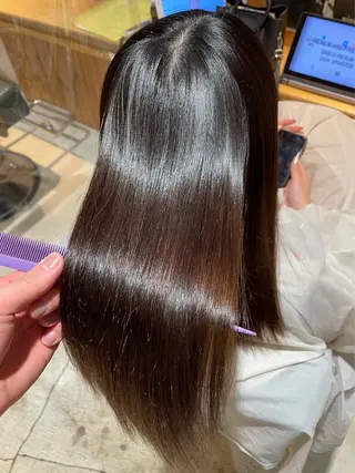 セミロング SYU/表参道 /艶カラー/縮毛矯正のヘアスタイル