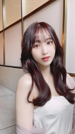 セミロング カラー 顔周り特化/韓国ヘア /レイヤー/吉野幸大のヘアスタイル