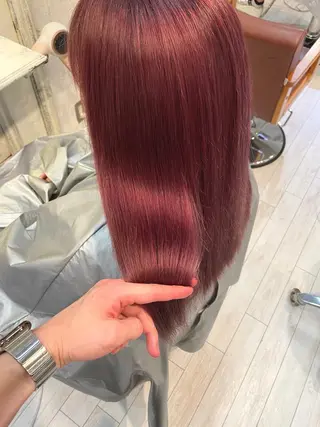セミロング カラー ブリーチ koheiのヘアスタイル