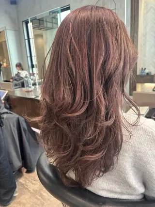 ロング カラー 植田 能生のヘアスタイル