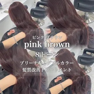カラー 🤍ブリーチなし ブラウンhimi🤍のヘアスタイル