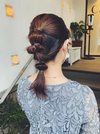 セミロング カラー ヘアアレンジ ナカジマ ボブ/レイヤーのヘアスタイル
