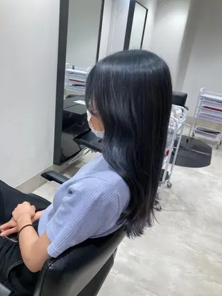 ロング カラー スキバサミを使わない カット🌼唯🌼のヘアスタイル