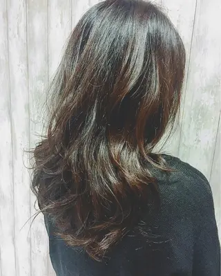 ミディアム セミロング ロング カラー boutique misakiのヘアスタイル