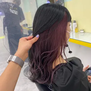 セミロング カラー ヘアアレンジ mai🍑暖色カラー /レイヤー💖のヘアスタイル