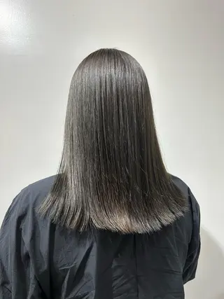 セミロング 酸性ストレート/艶髪 /縮毛/sara❄️のヘアスタイル