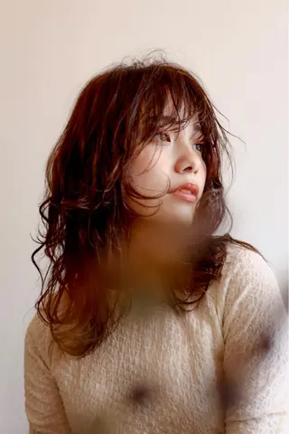 セミロング カラー 田中 泰正のヘアスタイル