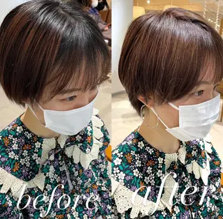 ショート カラー 過去一の柔髪ヘア 🌿einshairのヘアスタイル