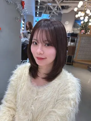 ミディアム unopulir 景山　凌のヘアスタイル