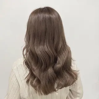 セミロング カラー エフェクトブリーチ 🌟前澤啓太朗のヘアスタイル