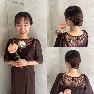 セミロング ヘアアレンジ 美髪× ヘアセット✨Araiのヘアスタイル