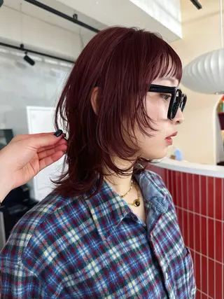 ミディアム カラー ❤️アヤカ Wカラー ボブ レイヤー❤️のヘアスタイル