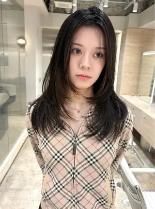 ミディアム 前髪・顔周りカット☆ あらいみゆのヘアスタイル