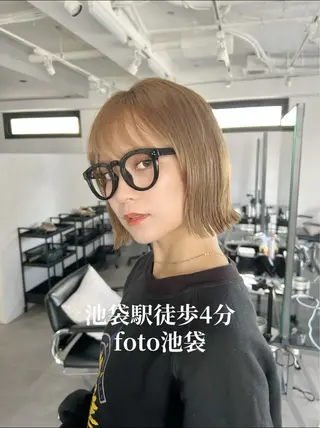ショート カラー 池袋/小顔レイヤー/ 顔まわり/taigaのヘアスタイル
