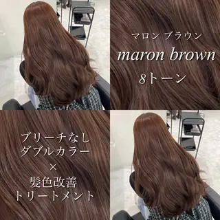 カラー 🤍ブリーチなし ブラウンhimi🤍のヘアスタイル