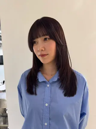 ミディアム 黒染め落とし ムラ修正　ハイトーンのヘアスタイル