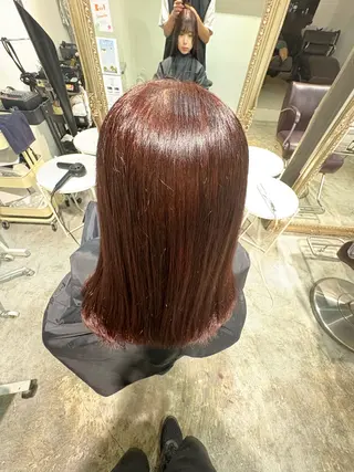 ミディアム カラー 暖色カラー/艶カラー mitsuki🌴のヘアスタイル