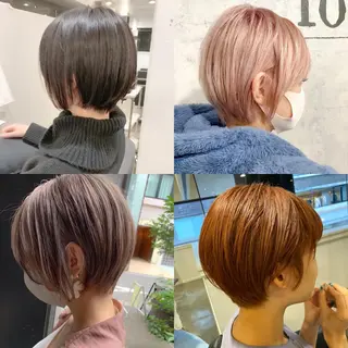 ショート カラー ボブ　ショート 特化 迫田紘史のヘアスタイル