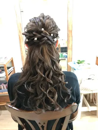 ロング ヘアアレンジ 早朝✨ヘアセット 着付け/清水玲歌のヘアスタイル