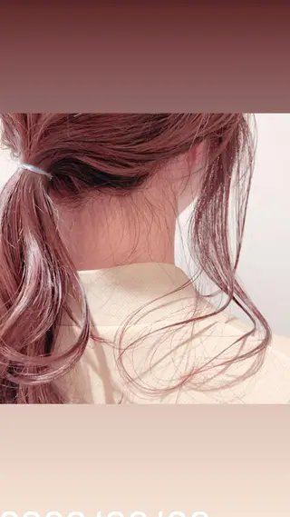 セミロング カラー ヘアアレンジ 高井瑠華🌼 ストカールカット特化のヘアスタイル