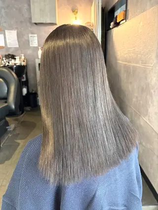 セミロング カラー 🩶鈴木茉奈🩶艶髪 /透明感/暖色カラーのヘアスタイル