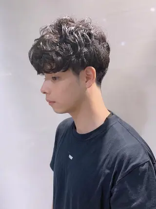 ミディアム カラー パーマ ヘアアレンジ メンズ 柔らか垢抜けｶﾗｰと ｶｯﾄ🫧ASUKAのヘアスタイル