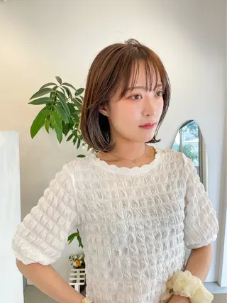 ミディアム カラー 可愛いパーマスタイル といえばISSEYのヘアスタイル