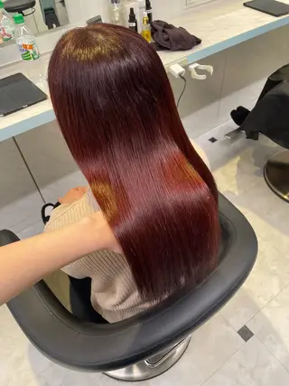 カラー 🇰🇷韓流暖色ヘア 🍒saaya🍒のヘアスタイル