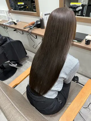 ロング カラー ルナ🫐縮毛矯正 🫐髪質改善のヘアスタイル