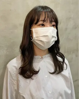 セミロング カラー ヘアアレンジ 【ピンク/韓国ヘア/ ヘアセット】亜海のヘアスタイル
