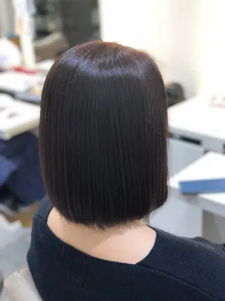 ショート パーマ 安井　昴 💫ブリーチ縮毛矯正のヘアスタイル