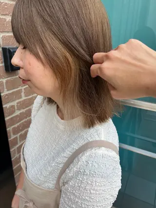 ミディアム カラー メンズ 久木原 ゆりのヘアスタイル
