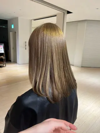 セミロング カラー マンツーマン 縮毛矯正/マユコのヘアスタイル