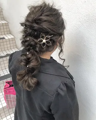 セミロング ヘアアレンジ 髪質改善/艶髪 やまなかのヘアスタイル