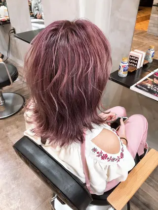 ミディアム カラー 中村 優志のヘアスタイル