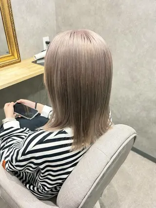 ミディアム カラー ミルクティー職人× HIROSEのヘアスタイル