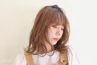 ミディアム 淡路上新庄/髪質改善 .艶カラー/野口春貴のヘアスタイル