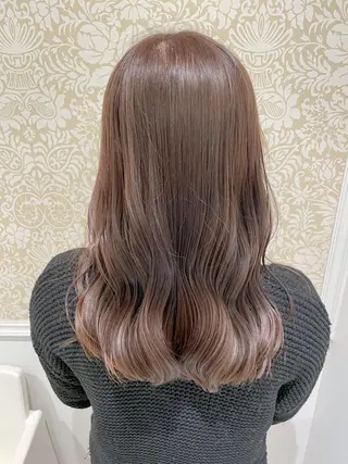 セミロング カラー 髪質改善カラー💎 オオネヨシナリのヘアスタイル